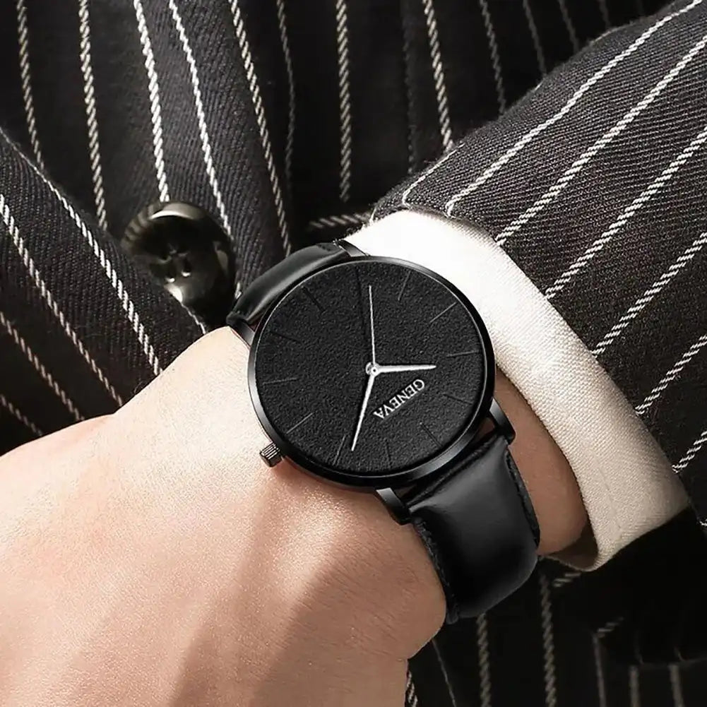 Men Fashion Simple Watch Male Commerce Watch Leather Sports Wristwatches Men'S Watch Quartz Simple Casual Watch