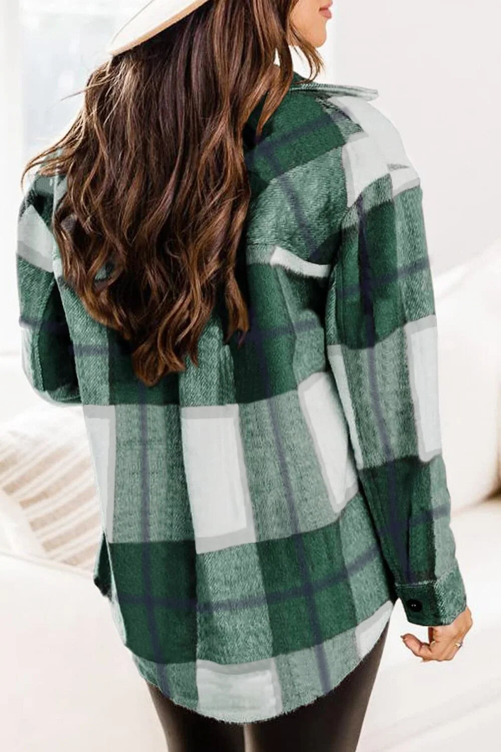 Flannel Shirts for Women Plaid Jackets Long Sleeve Shackets Womens Button down Coats Warm Blouses