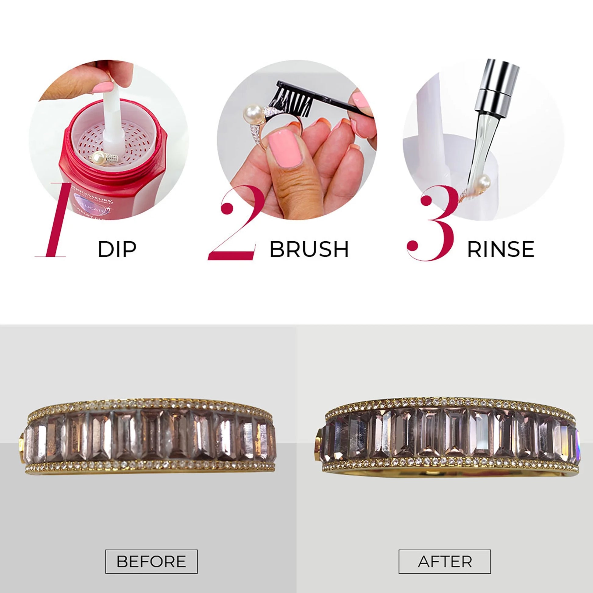 Connoisseur'S Delicate Liquid Dip Jewelry Cleaner in Red Packaging